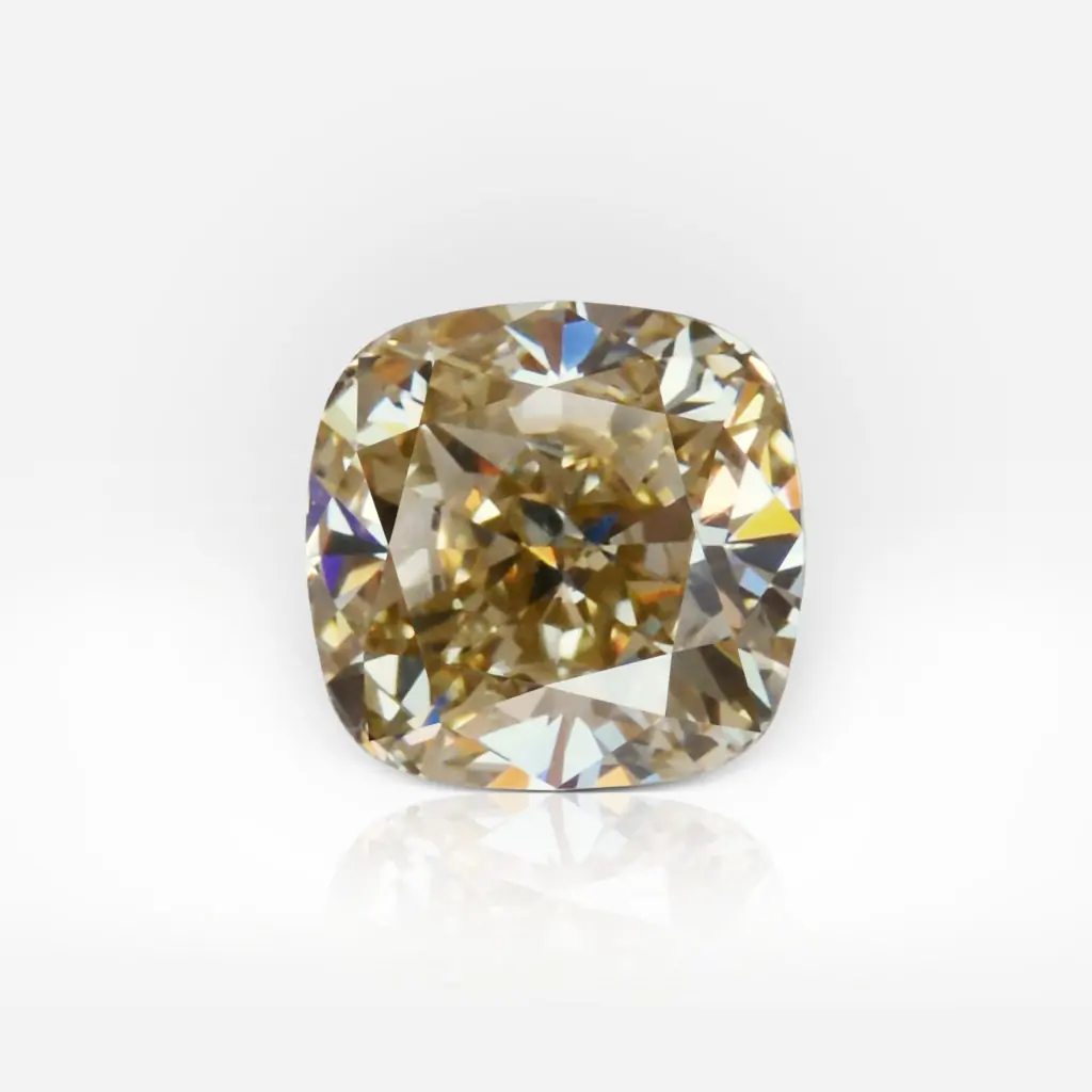 0.77 carat Fancy Light Brownish Yellow VVS2 Cushion Shape Diamond GIA
