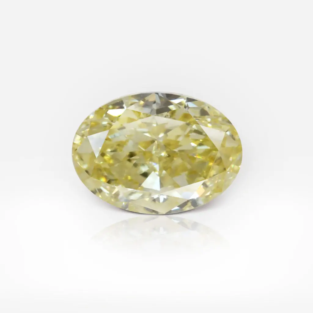 0.43 carat Fancy Intense Yellow VVS1 Oval Shape Diamond GIA