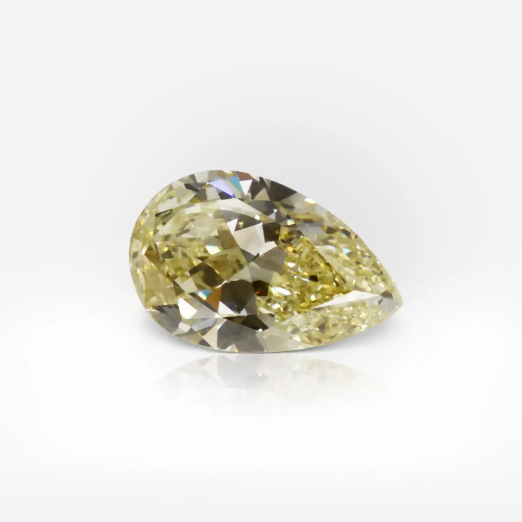 0.50 carat Fancy Intense Yellow VVS2 Pear Shape Diamond GIA