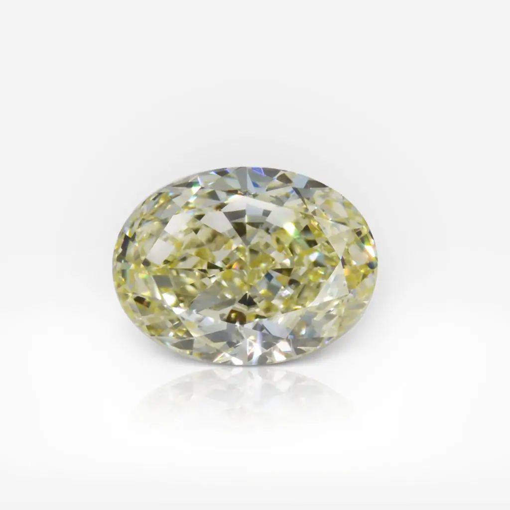 1.12 carat Fancy Light Yellow VS1 Oval Shape Diamond GIA