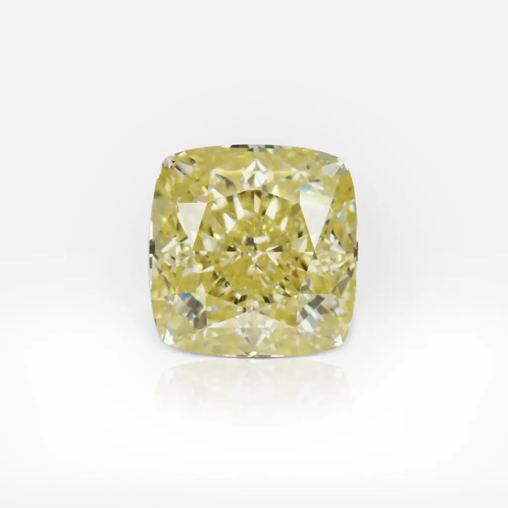 1.73 carat Fancy Yellow VS2 Cushion Shape Diamond GIA