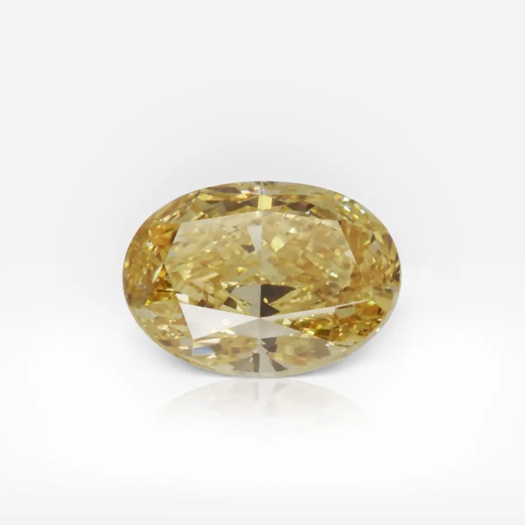 1.49 carat Fancy Deep Orangy Yellow VS1 Oval Shape Diamond GIA