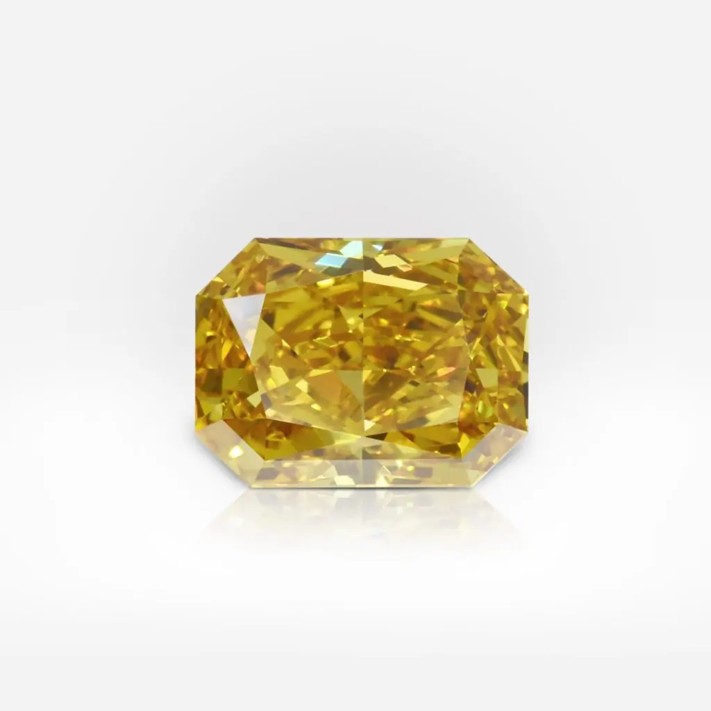 3.04 carat Fancy Vivid Orangy Yellow VS2 Radiant Shape Diamond GIA