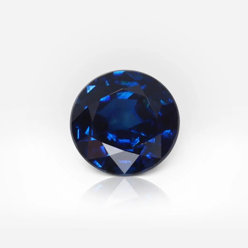 2.44 carat Round Shape Deep Blue Sapphire ALGT