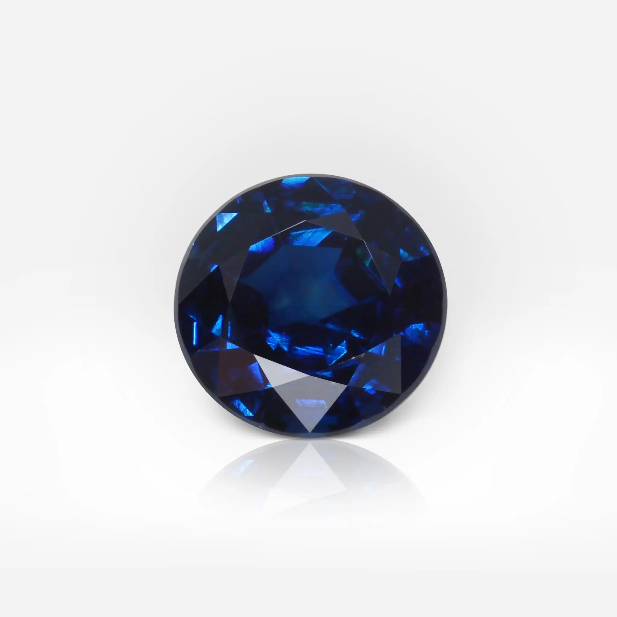 2.44 carat Round Shape Deep Blue Sapphire ALGT - picture 1