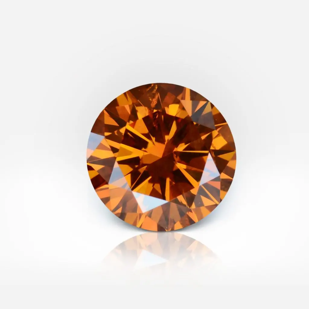 1.02 carat Fancy Deep Brownish Orange I1 Round Shape Diamond GIA