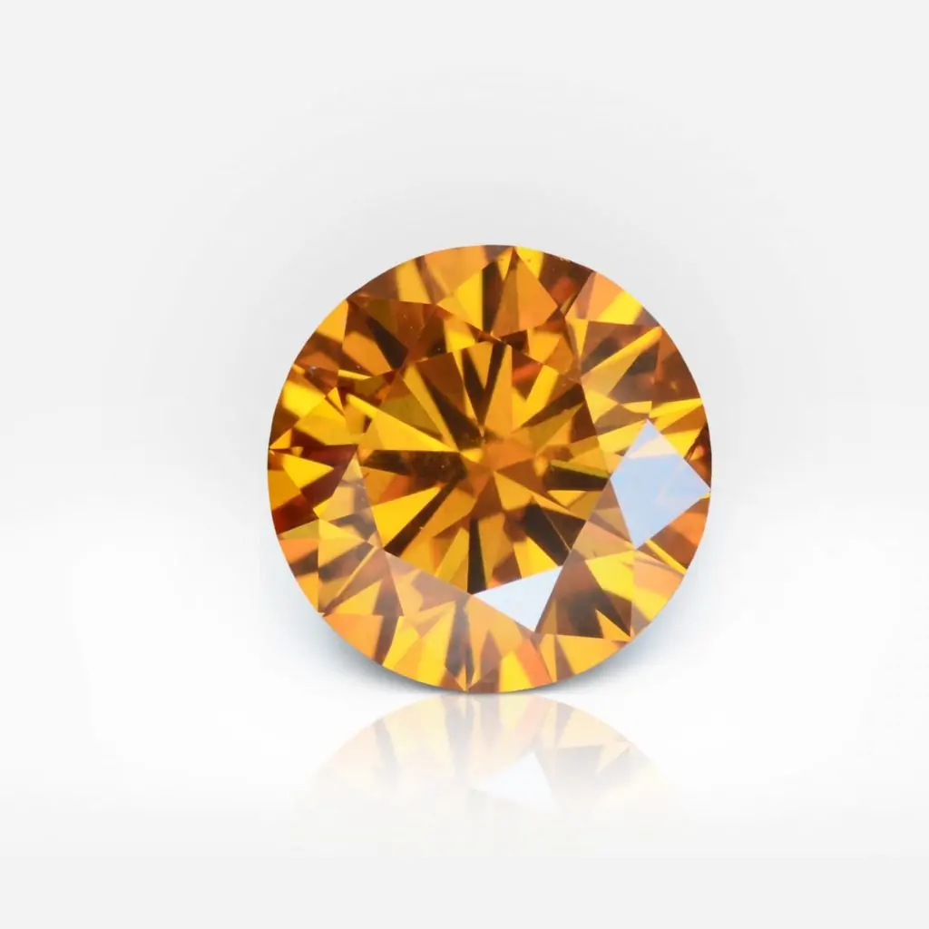 0.71 carat Fancy Deep Brownish Yellowish Orange I1 Round Brilliant Shape GIA