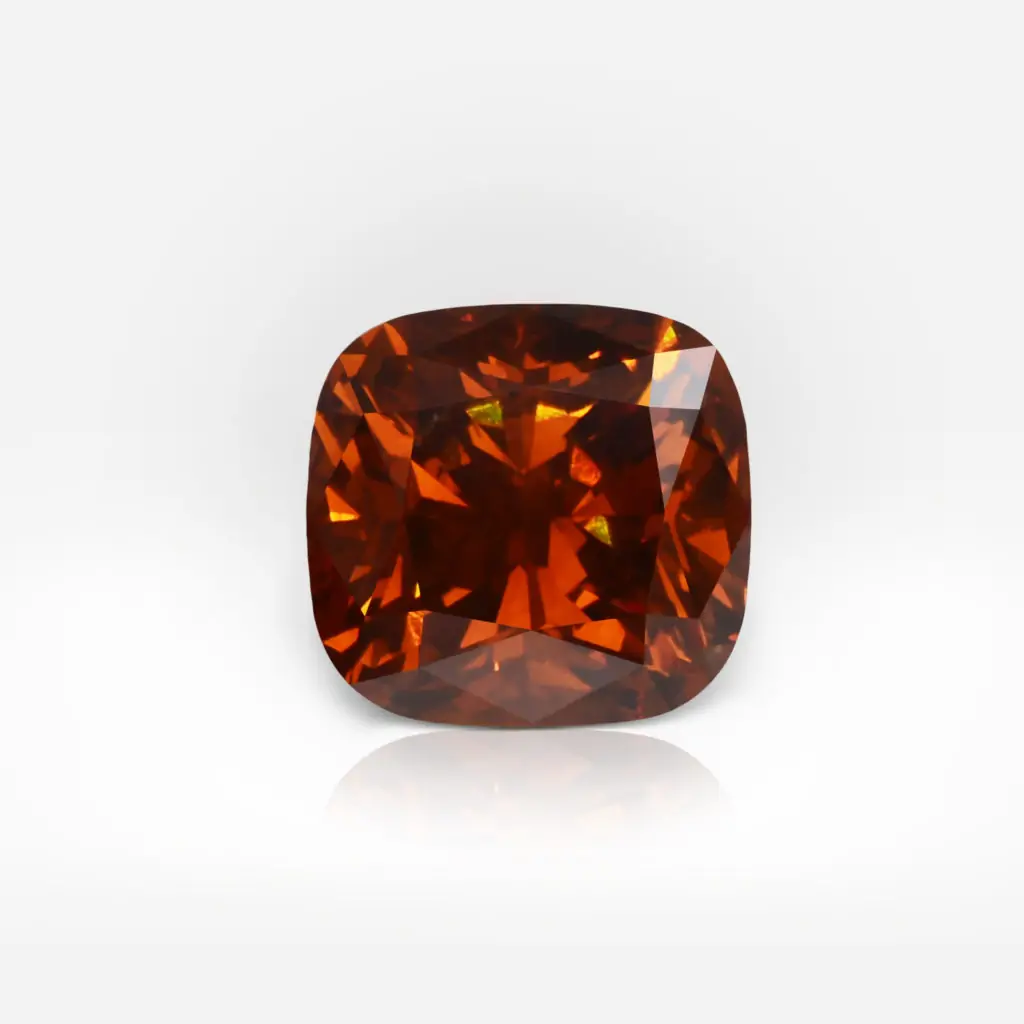 0.51 carat Fancy Deep Brownish Orange I1 Cushion Shape Diamond GIA