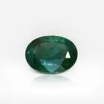 3.38 carat Oval Shape Intense Deep Grey Green Emerald - thumb picture 1