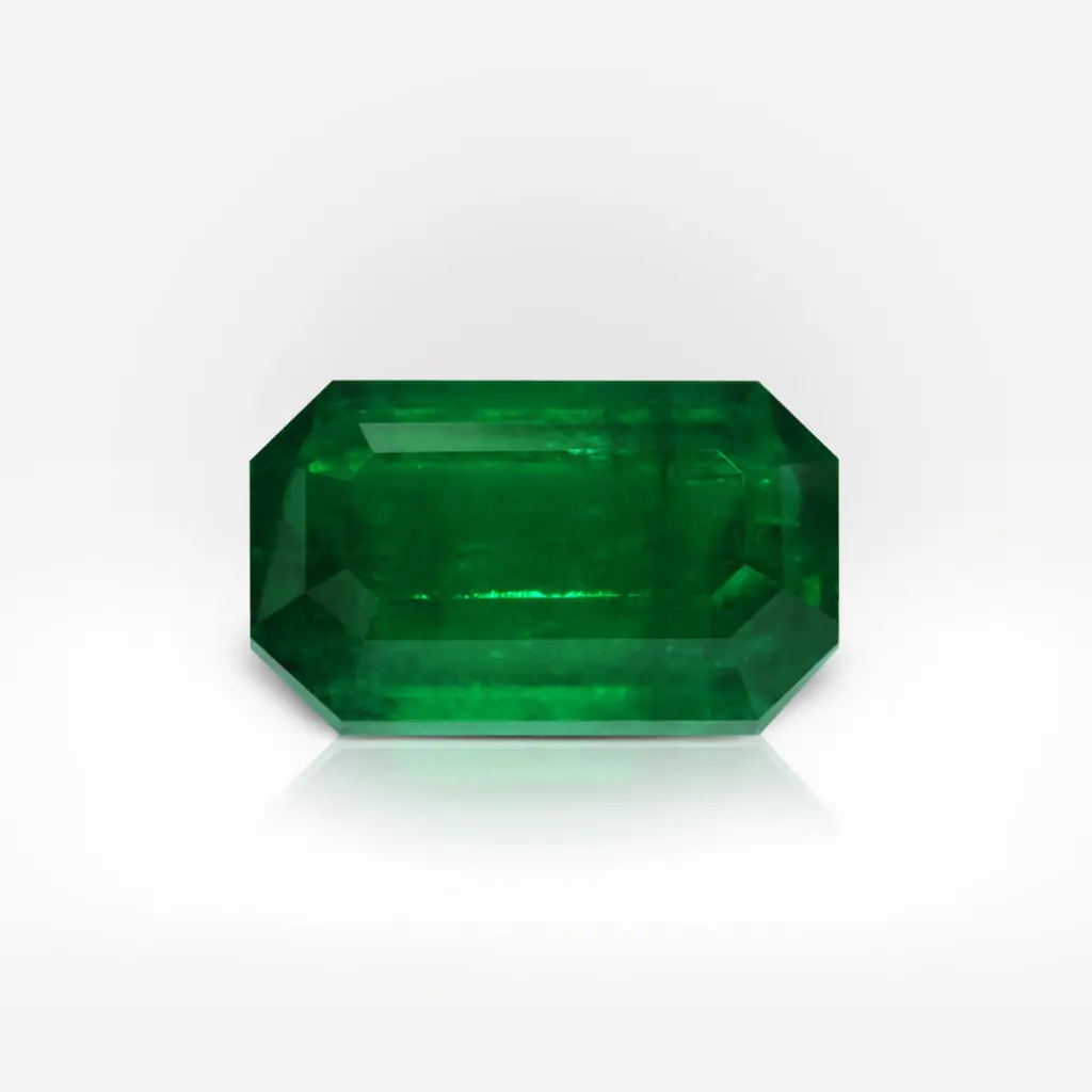 4.86 carat Vivid Green Emerald Shape Emerald