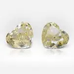 2.23 and 2.01 carat  Studs Pair W-X VS1/SI1 Heart Shape Diamonds - picture thumb 1