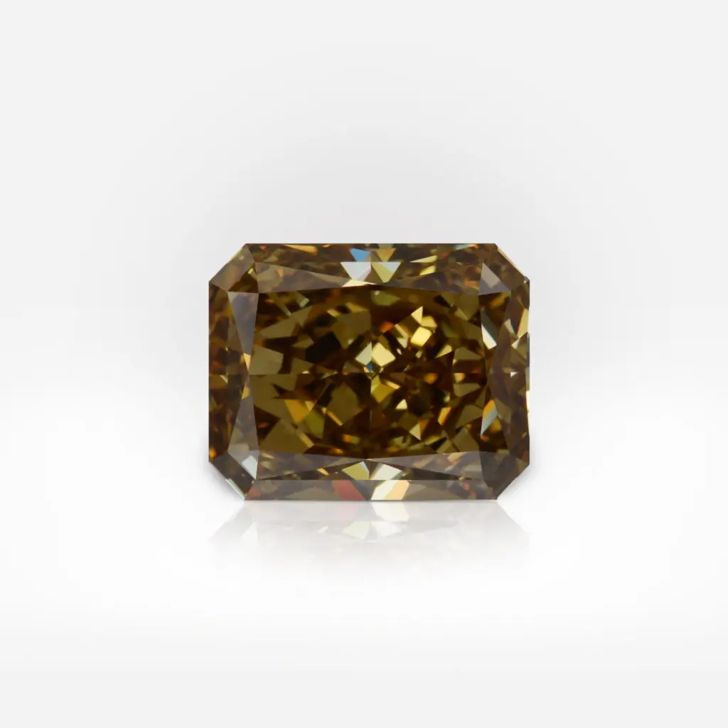 2.21 carat Fancy Dark Brown-Yellow VVS2 Radiant Shape Diamond GIA - picture 1