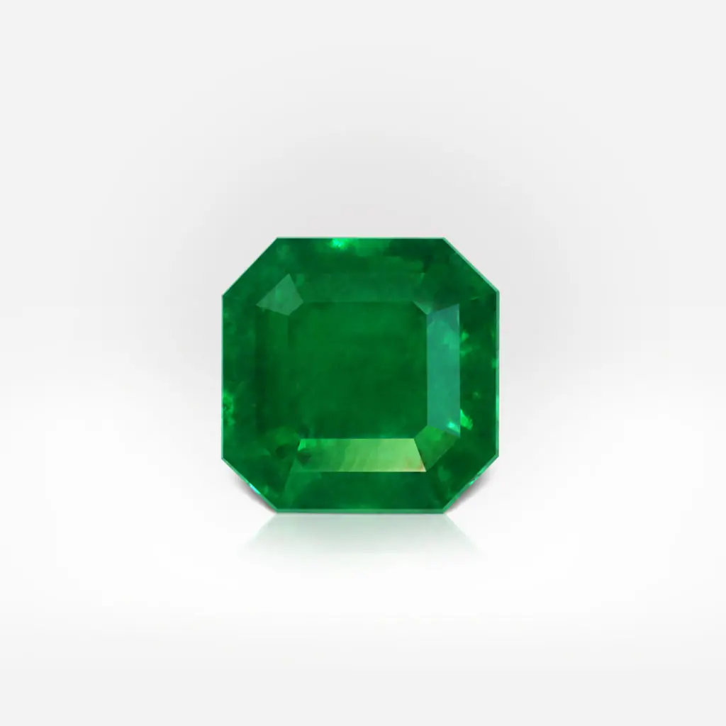 3.18 carat Octagonal Shape Intense Green Emerald CGL