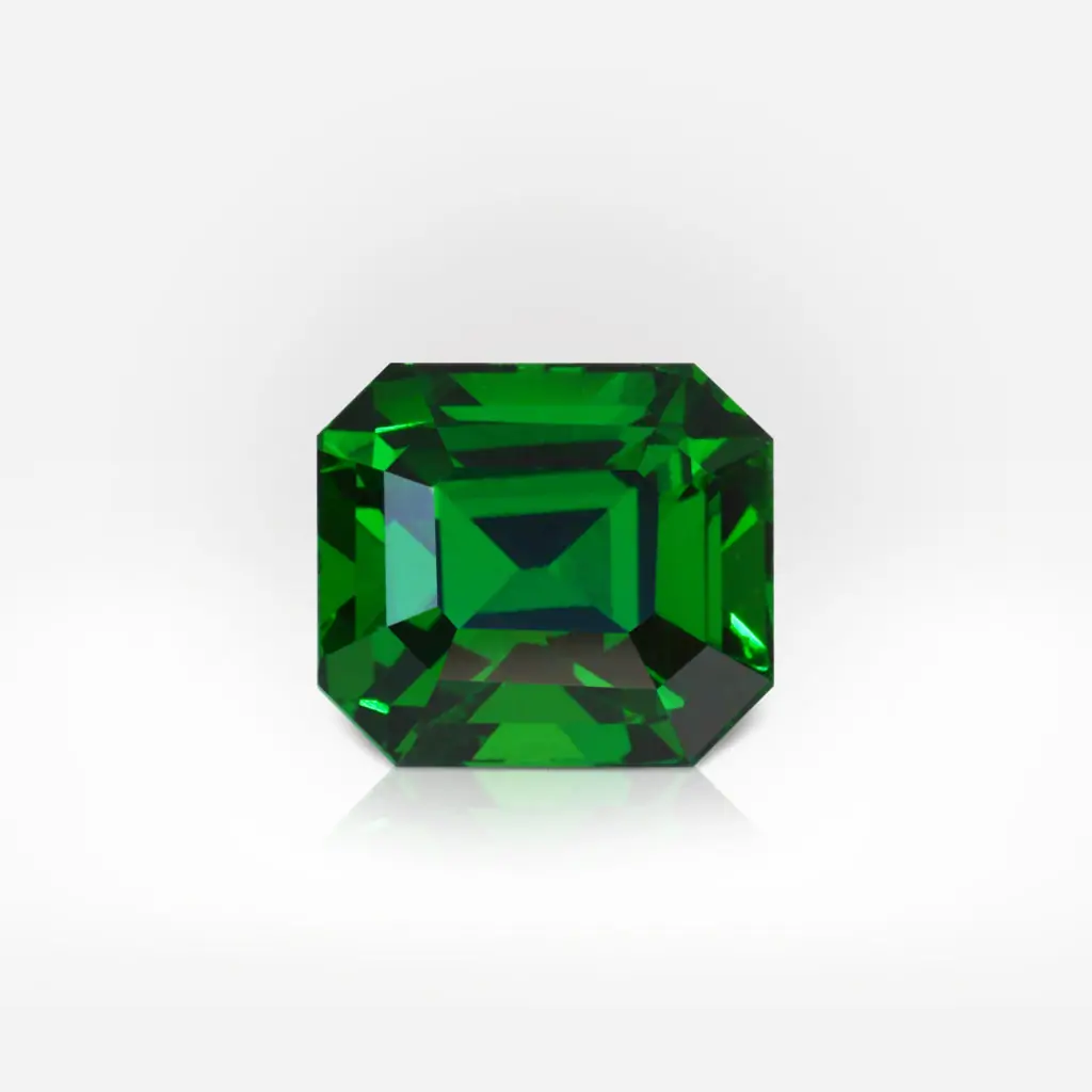 2.08 carat Octagonal Shape Vivid Deep Green Tsavorite ALGT