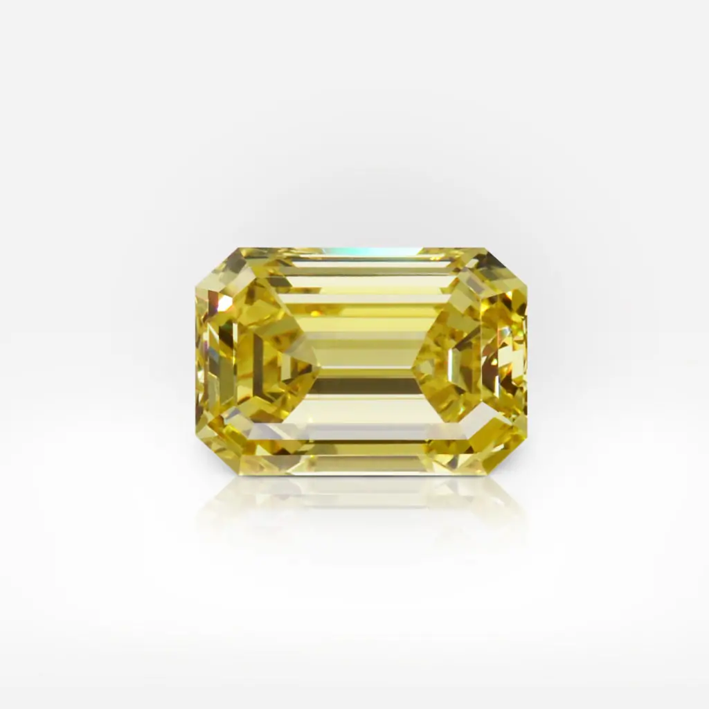 1.02 carat Fancy Vivid Yellow IF Emerald Shape Diamond GIA