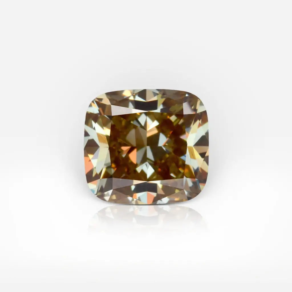 2.53 carat Fancy Deep Brownish Yellow VVS1 Cushion Shape Diamond GIA - picture 1