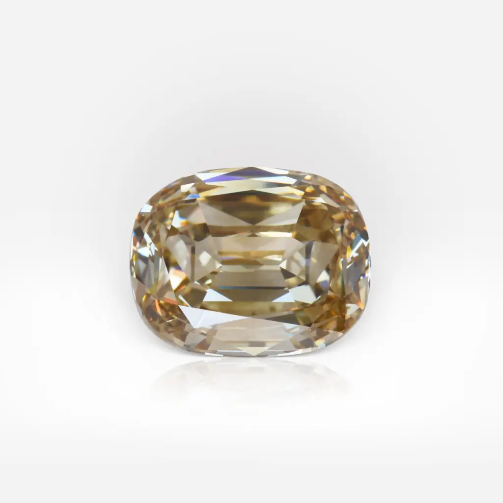 8.19 carat Fancy Deep Brownish Yellow SI1 Cushion Shape Diamond Ring GIA - picture 1