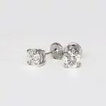 1.0 and 1.01 carat Studs Pair I SI1 Round Shape Diamonds GIA - picture thumb 1