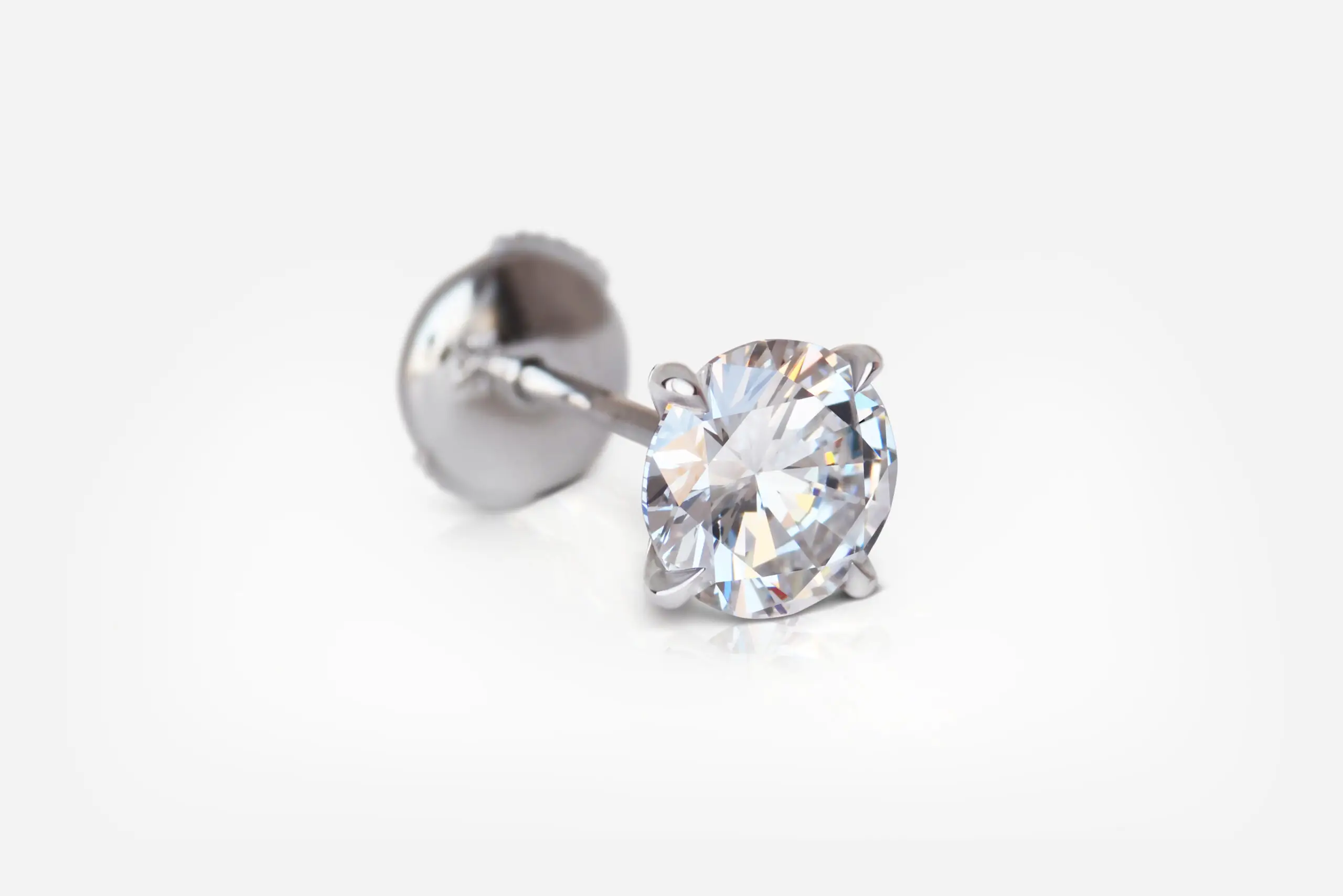 1.01 and 1.01 carat Studs Pair E VVS1 VS1 Round Shape Diamonds GIA - thumb picture 1
