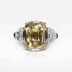 8.19 carat Fancy Deep Brownish Yellow SI1 Cushion Shape Diamond Ring GIA - thumb picture 1