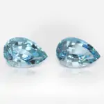 3.73 carat Pair of Pear Shape Blue Brazilian Aquamarine - thumb picture 1