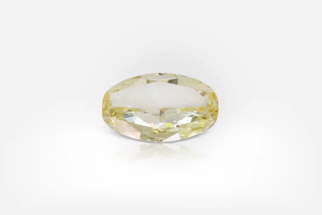 1.58 carat Fancy Yellow VVS2 Oval Shape Diamond GIA
