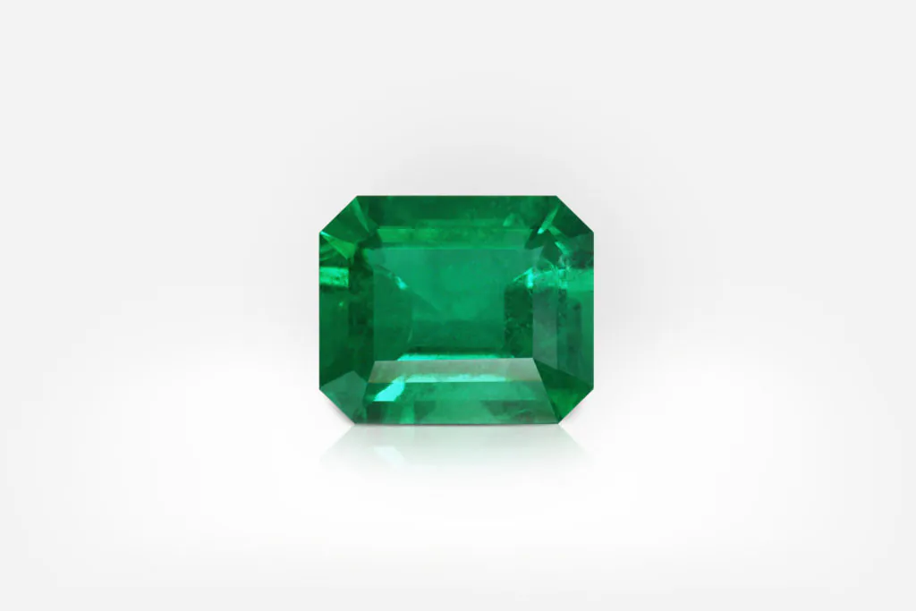 2.38 carat Green Emerald Octagon Shape GRS