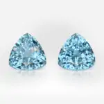 5.30 carat Pair of Triangle Shape Vivid Blue Brazilian Aquamarine - thumb picture 1