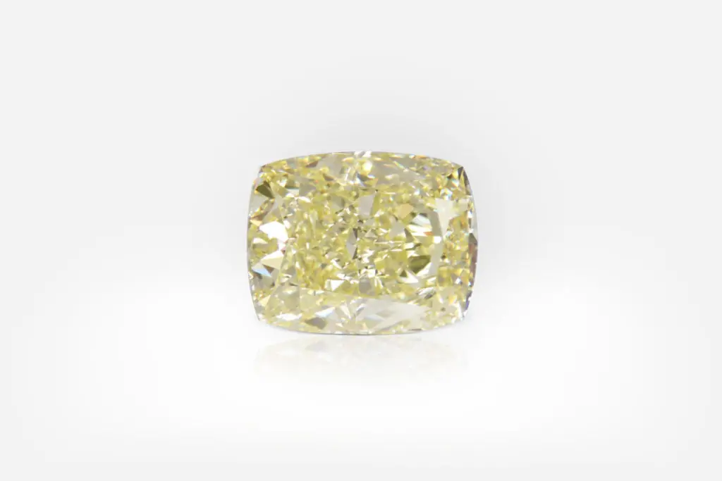 4.09 Carat Fancy Yellow IF Diamond Cushion Shape GIA - picture 1