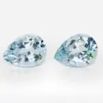 5.04 carat Pair of Light Blue Pear Shape Brazilian Aquamarine - thumb picture 1