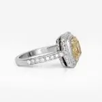 2.02 carat Fancy Yellow VS2 Ring Cushion Shape Diamond HRD - picture thumb 1