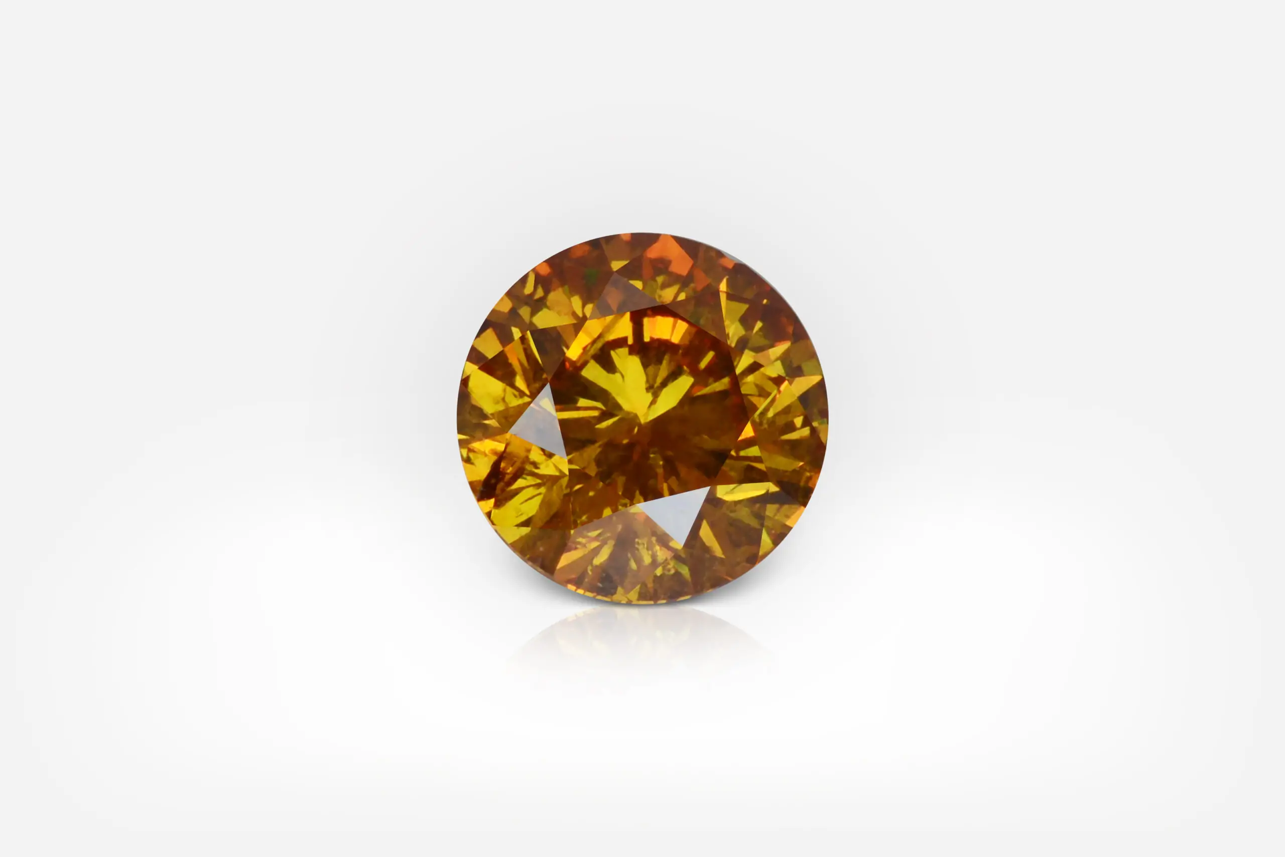 1.03 Carat Fancy Deep Yellow-Orange Round Shape Diamond GIA - picture 1