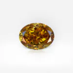 0.71 Carat Fancy Deep Brownish Orangy Yellow SI2 Oval Shape Diamond GIA - thumb picture 1