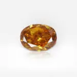 0.55 Carat Fancy Deep Brownish Orangy Yellow SI2 Oval Shape Diamond GIA - thumb picture 1