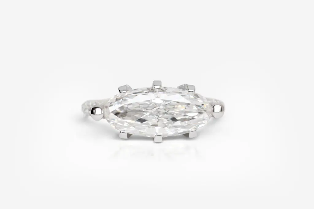 3 carat G VVS2 Marquis shape Diamond Ring GIA
