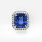 4.04 carat Blue Sapphire Cushion shape Pendent SSEF - thumb picture 1