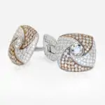 5.83 carat Diamond Cufflinks - picture thumb 1